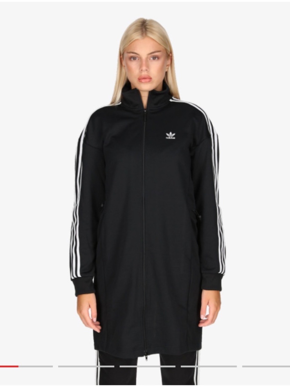 NWT adidas Originals Adicolor Classics Long Track Jacket – Black/White – US Smal